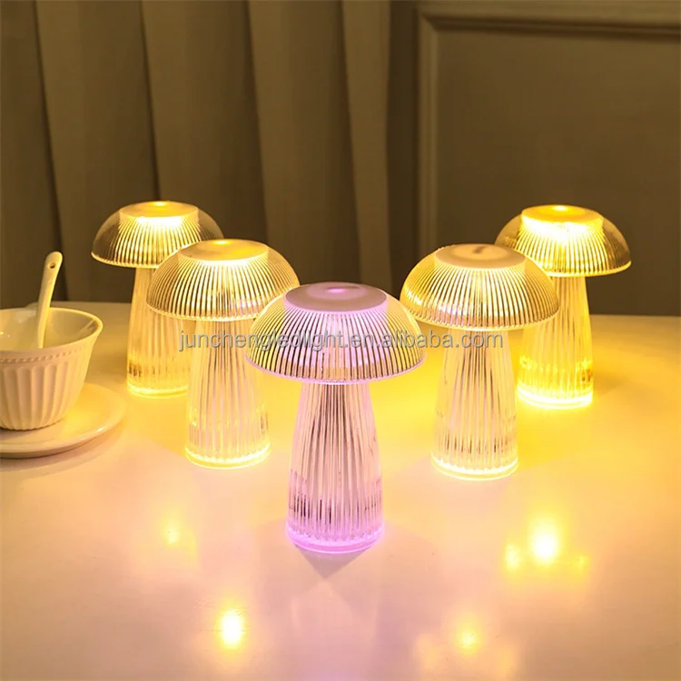 mushtoom jellyfish shape led table lamp 3d