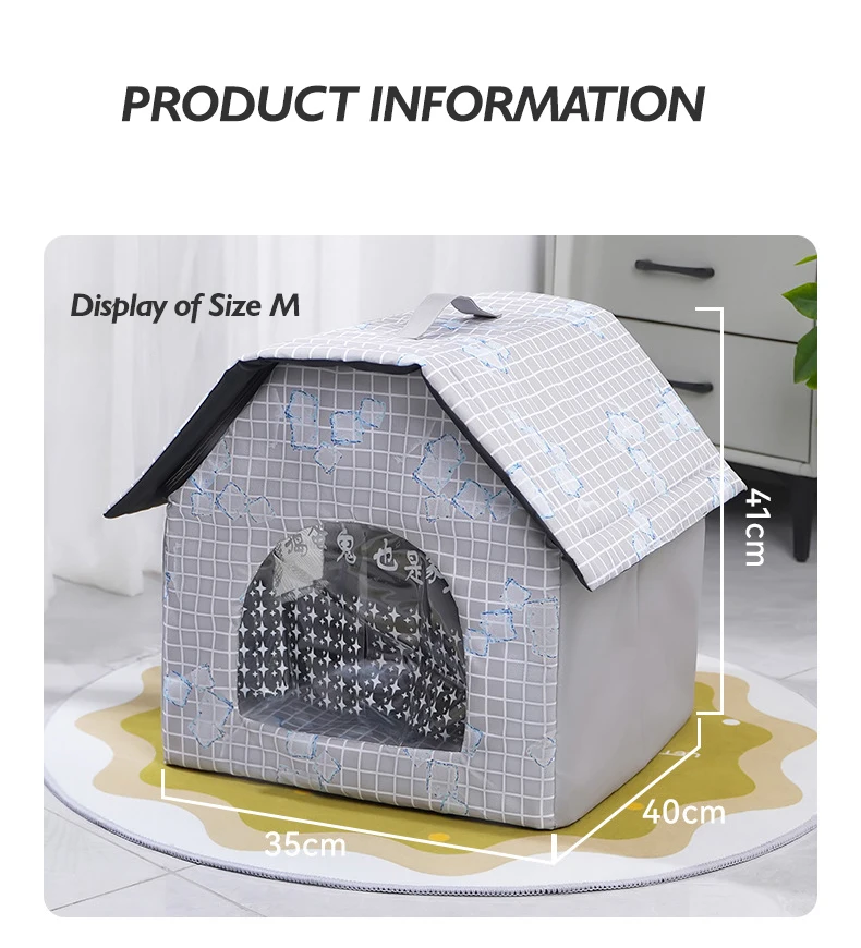 New Summer Cooling Pet House Extra Large Foldable Dog Cat Bed with Ice Mat Large Space Cooling Pet Beds Pet Products factory