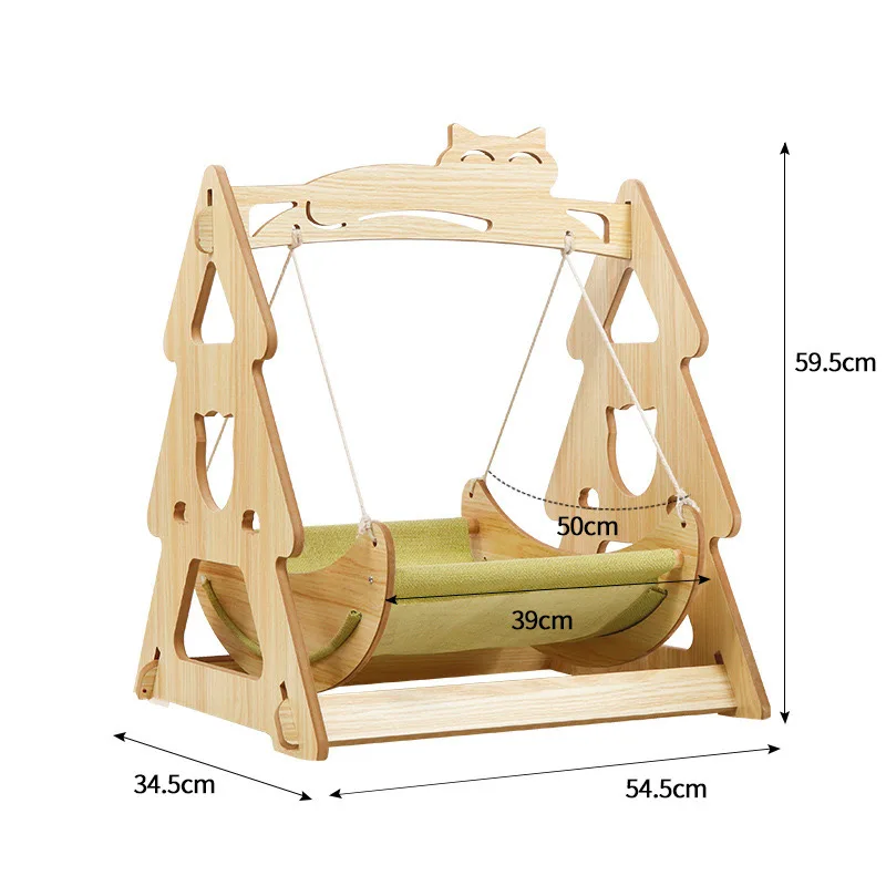 product high quality luxury cat pet dog bed made natural solid wood furniture bed for pets-49