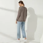 Sweater Chenille Basic Solid Knit Crew Neck Women Sweater Casual Custom Made Sweater For Women