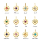 Gemnel Valentine's Day Gifts Custom Silver Birthstone Pendant 18k Gold Dainty Women Latest Star Sign Necklace