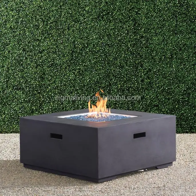 outdoor outdoor fire pit table garden set natural gas propane fire table in gray