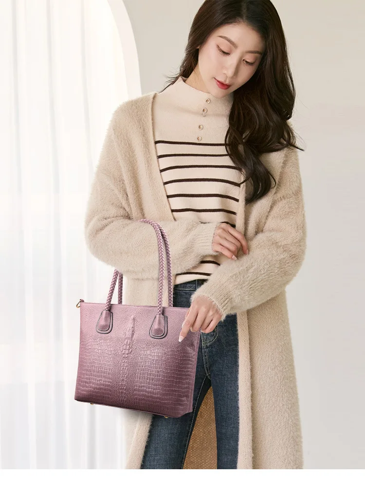 Factory Wholesale Fashion Big Stylish Handbags Ladies Big Shoulder Bag Shoulder PU Women Leather Hand Bags Luxury