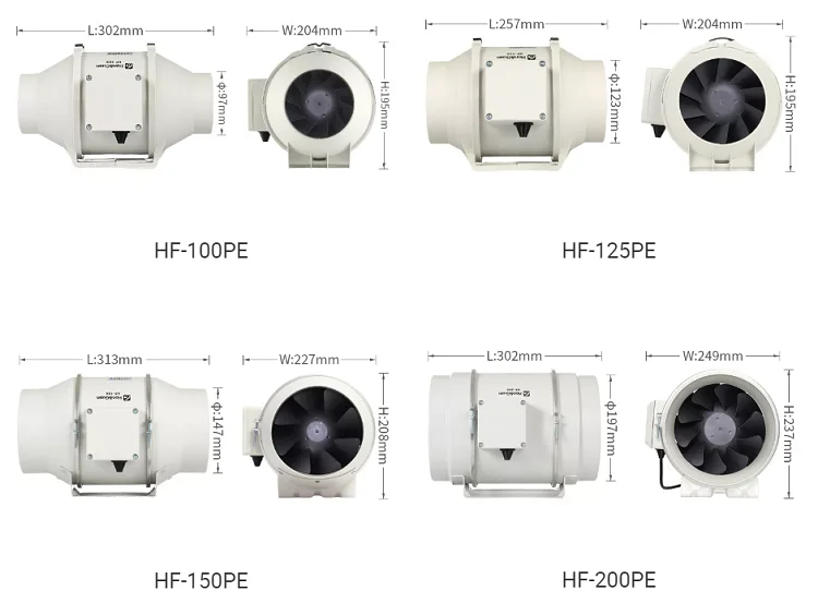 Mixed Flow Fan, 30W, 110-240V, Inline - detail 4