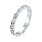 Silver Jewelry S925 Sterling Silver Luxury White Moissanite Engraved Diamonds Ring Engagement Wedding Party Jewelry