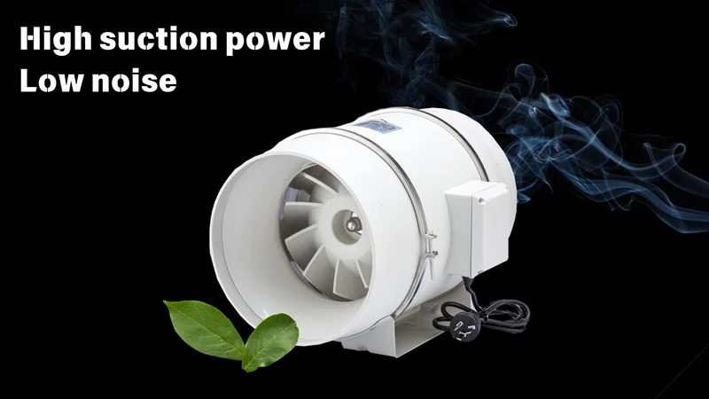 Inline Duct Fan, 220V, 197mm, ABS, Plastic - detail 2