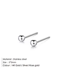 Earrings Men EManco Hot Selling Stainless Steel Tiny Ball Stud Earrings Women Men Initial Ear Jewelry