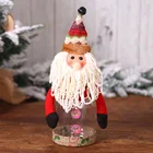 Christmas Latest Unique Reindeer Snowmen Santa Plastic Candy Jar Christmas Kids Gift Candy Jar Decoration