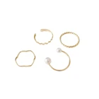 Index Finger Ring Rings Fashion Simple 4-piece Suit Index Finger Same Temperament Women's Ring Wholesale