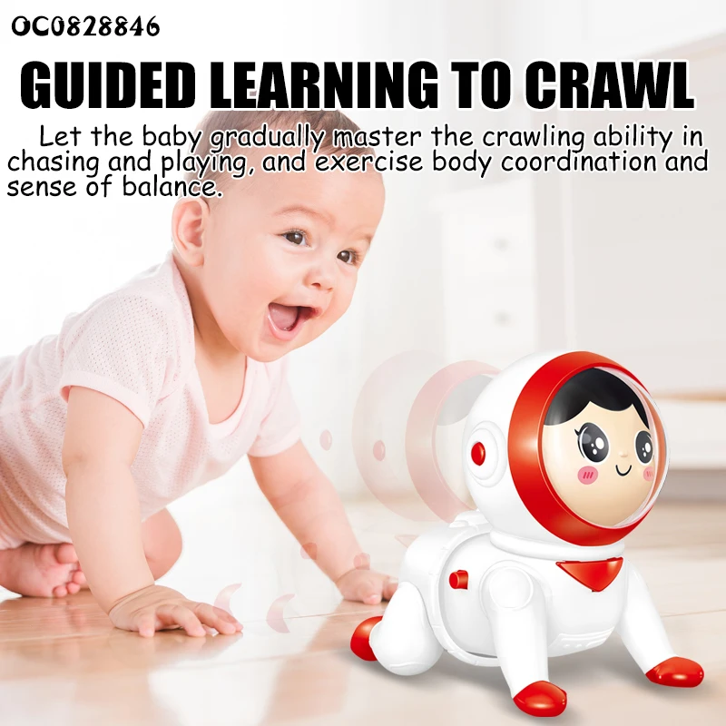 Crawling baby toys battery operated toy with fashion music