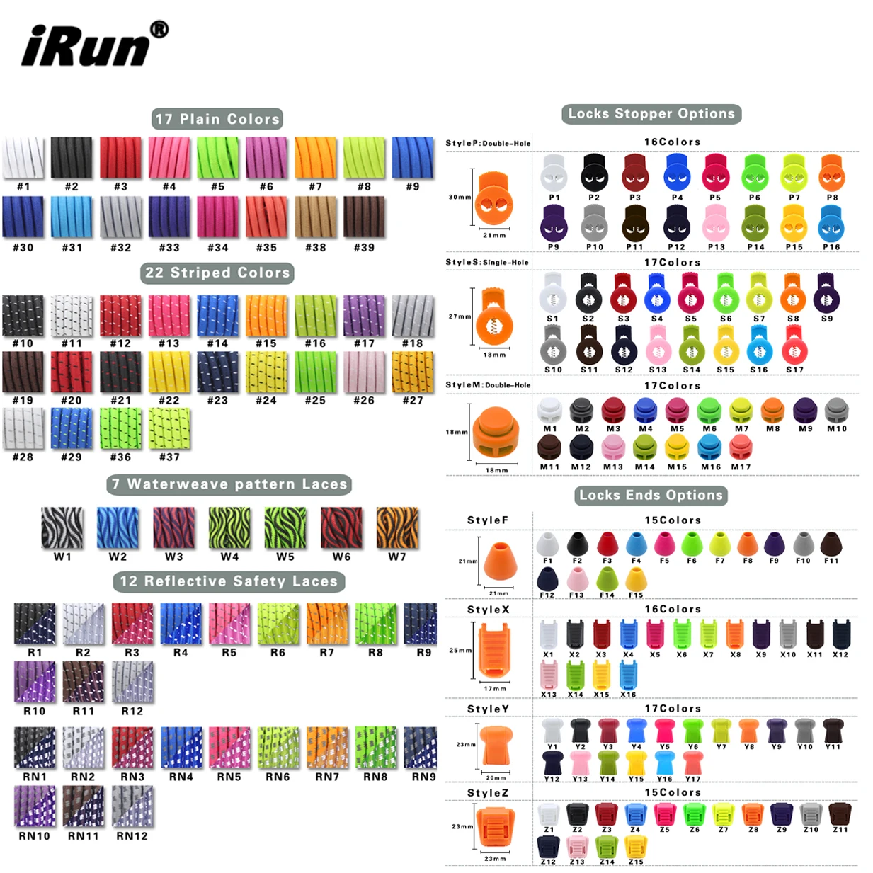 iRun Personalized Lock Safety Elastic No Tie Shoelaces No Tie Clip Lazy Stretch Running Speed Lace for Kids Shoes