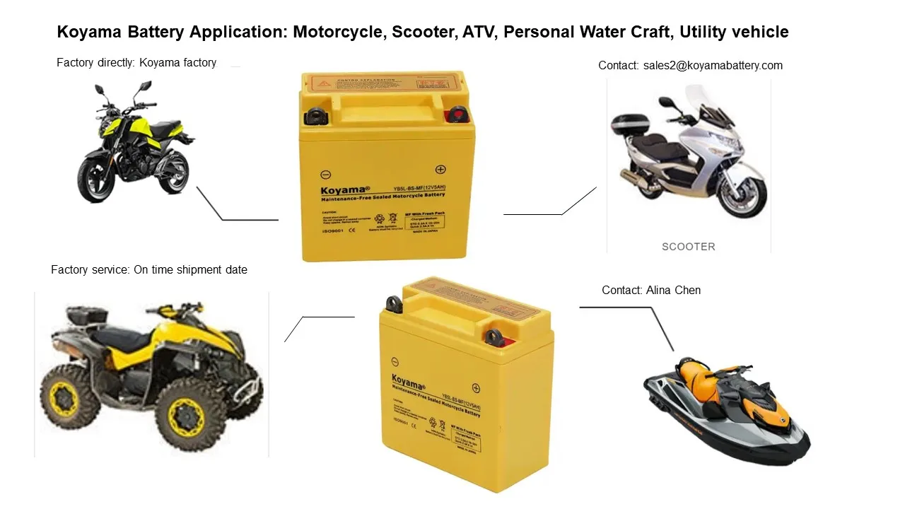 Motorcycle Starter Battery 12v7ah Rechargeable Lead Acid Maintenance