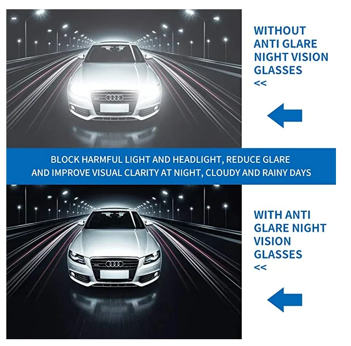 High Quality HD Vision Wrap Around Sunglasses Car Driving Glasses Spec Cermin Mata Anti Silau Malam