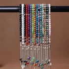 Glass Bead Beads 33pc 10mm Crystal Agate Glass Rosary Bead Islamic Tasbih Muslim Bracelet Prayer Beads