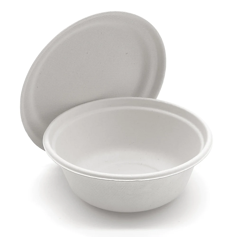 Sugarcane Bagasse Disposable 16oz 24oz 32oz Bowl Heavy Duty Bowl For