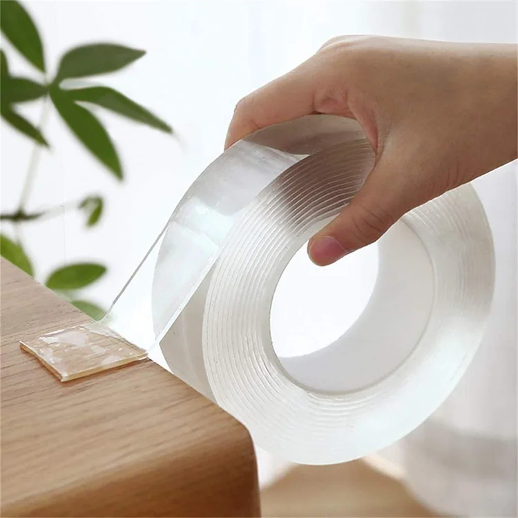 Double Sided Tape Heavy Duty 24FT Nano Adhesive Strips for Home Office & Outdoor Multipurpose Mounting Tape Strong Sticky Wall Tape Removable Two Sided Tape Transparent Poster Tape Carpet Tape 