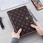 A5 A5 Ring Planner A5 Handmade Leather Journal Snap Botton Gold Binder Rings Luxury Brown Medium A5 Planner