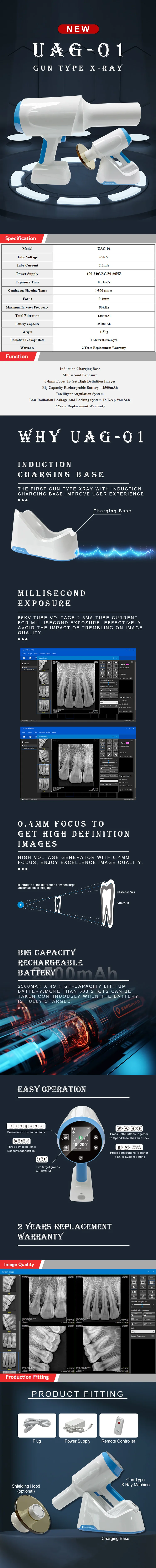 Dental Gun Type X-Ray Machine Digital Dental RVG Sensor With Dental X-ray Machine High Quality Imaging System manufacture