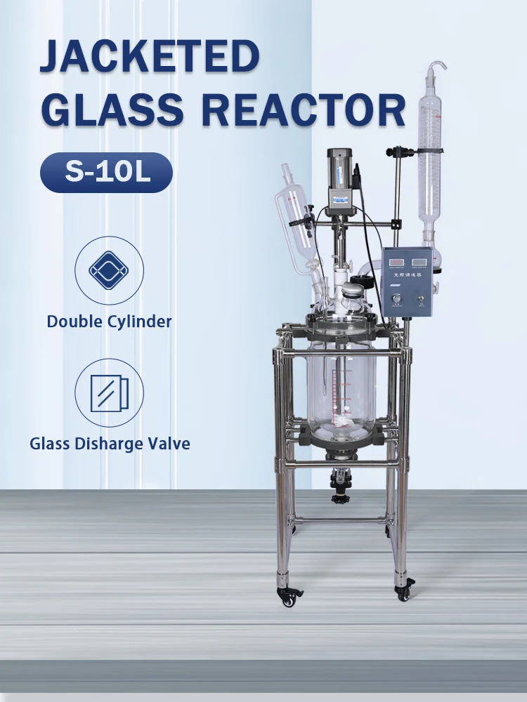 Laboratory Jacketed Glass Vacuum Distillation Crystallization Reactor