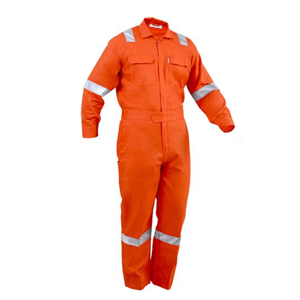 Hi Vis Safety Fire Retardant Coverall Oil Resistant Fireproof Working