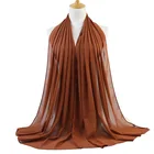 Scarf New Good Quality Fashion Bubble Chiffon Muslim Hijab Scarf For Women