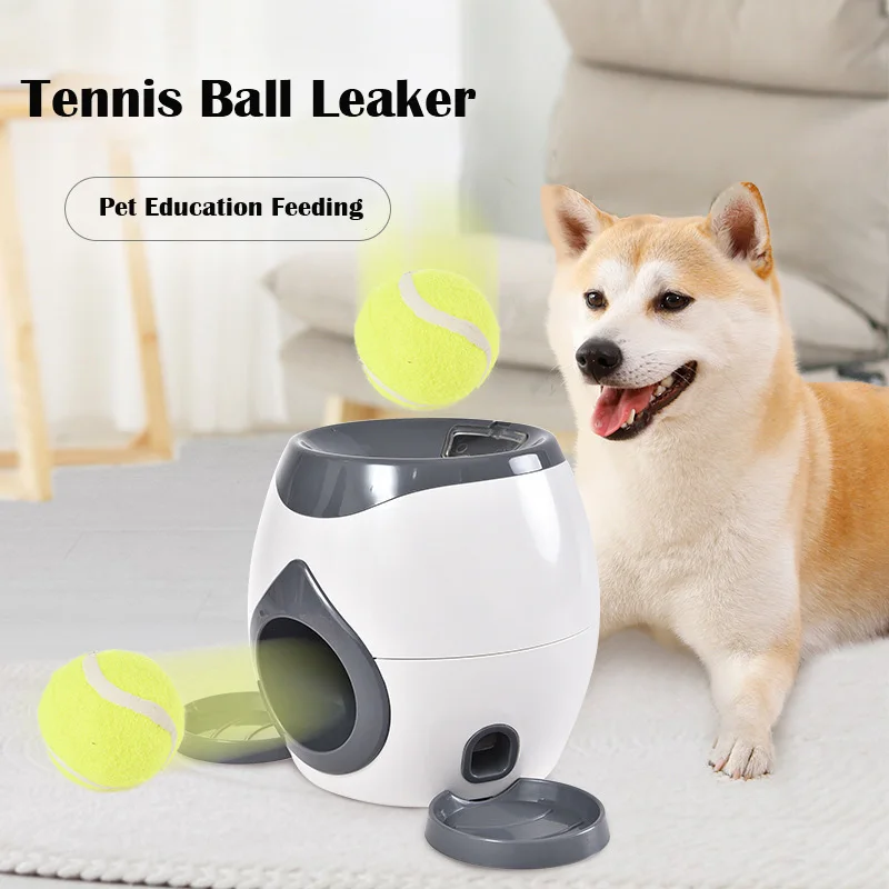 Custom 2in 1 Automatic Throw Ball Launcher Pet Treat Dispenser Dog Toys Dog Ball Launcher