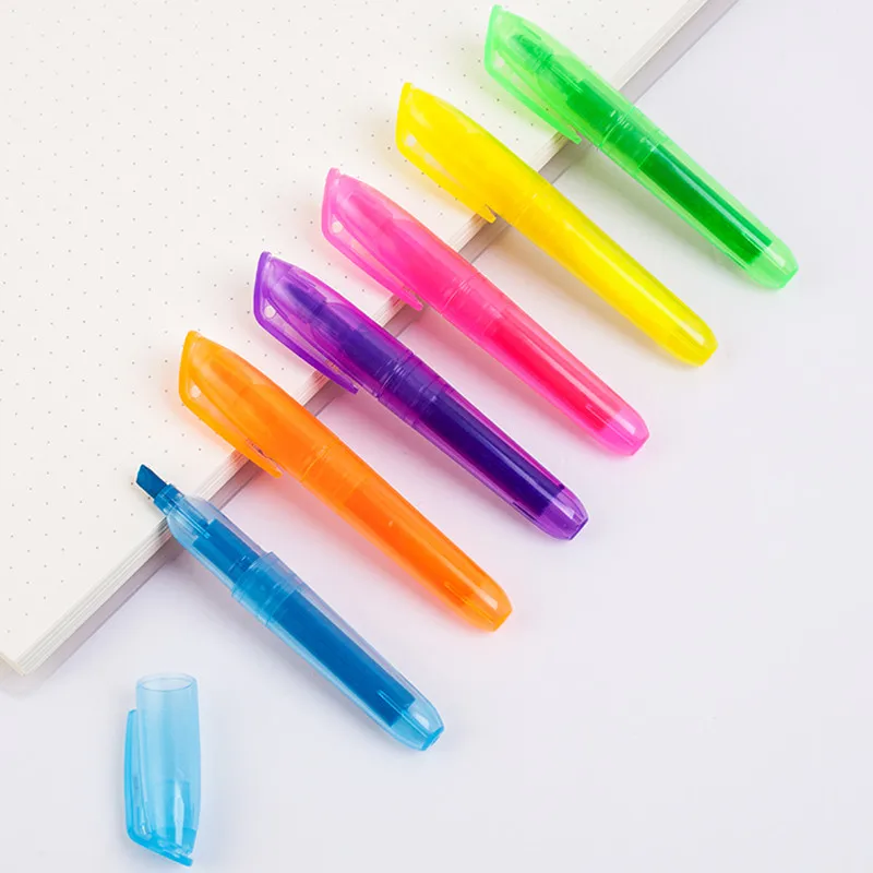 Office School Stationery Products Private Label Fluorescent Colorful Marker Pen Highlighter Pens