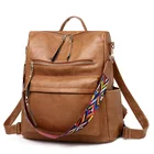 Bags Wholesale Leather Backpack Women 2019 Students School Bags Large Backpacks Multifunction Travel Bags