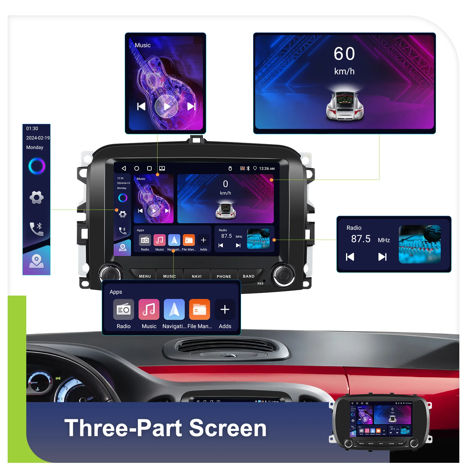 android auto ips bt gps wifi wholesale a4289-8