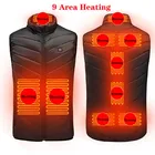 Free Delivery Black Usb 5V Smart Electric Cotton Men Women Heated Vest Jacket