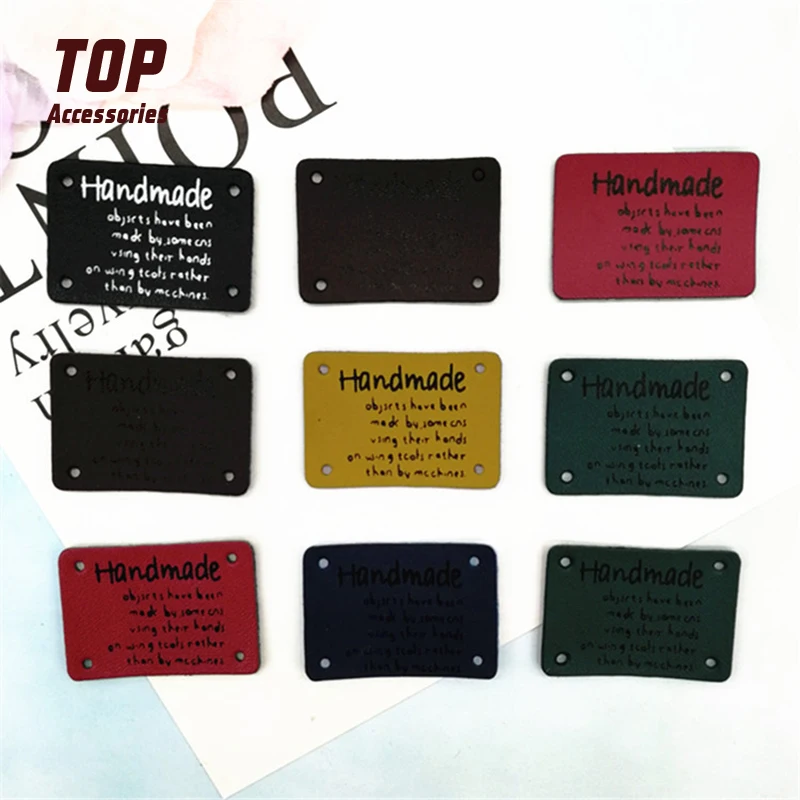 Custom Logo PU Leather Patches for Jeans Premium Garment Accessories