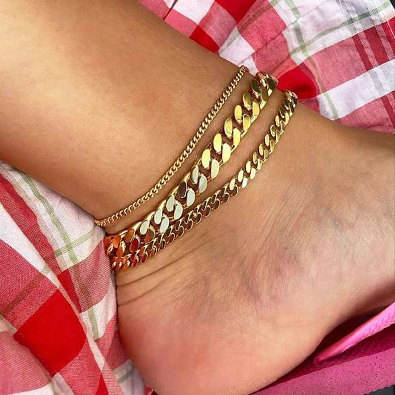 chunky cuban anklet