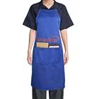 Customized Apron Cooking With 2 Front Pockets Adjustable Neck Strap Cotton Apron