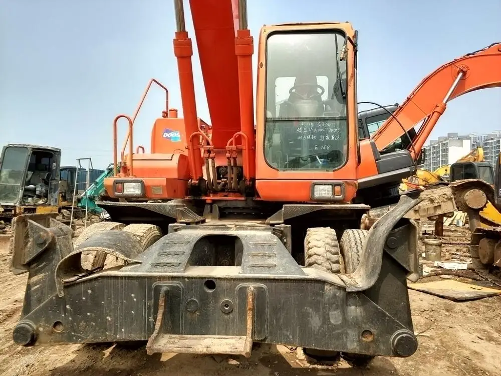 Original Used Doosan Excavator Dh140w 7 Dh150w Doosan Wheel Excavator