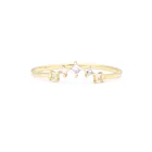 925 Silver Rings Silverrings Silver Band Empress Curve Band 925 Silver Square Diamond Crown Rings Gold Plated