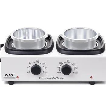 professional beauty skin care double pot melting wax bean warmer heating paraffin wax machine for control temperature