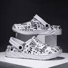Hole Shoes Unisex Summer Casual Crocks Mules Breathable Rubber Sandals Beach Hole Shoes