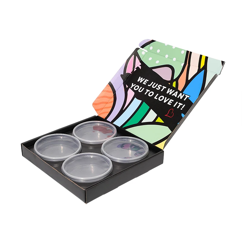 product small folded corrugated shipping box with recycled materials glossy matt lamination embossing for packing gift-4