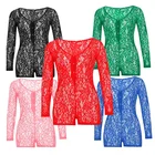 Onesie Adult Women's Lace Sleepwear Sexy Transparent Sheer Mesh Lace Onesie Adult Women Onesie For Women
