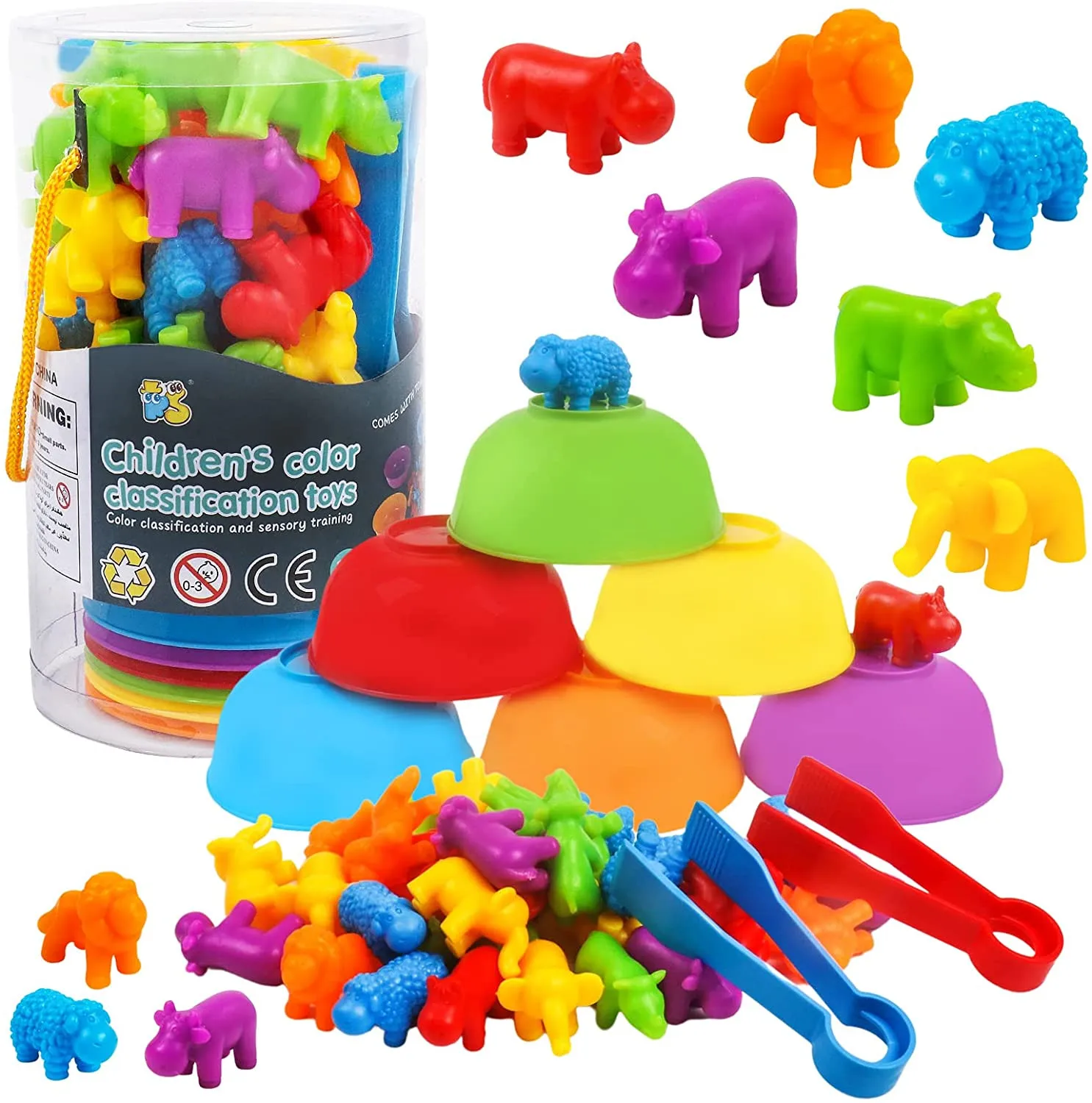 Counting Animals Toys Matching Game Preschool Learning Educational Activities Toys Color Classification Montessori Toys