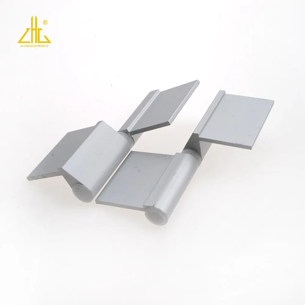 ZHONGLIAN Customized Two Wings butterfly rotating pivot silver aluminium hinge factory For glass sliding window and door frame 8