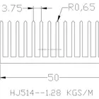Aluminum Heatsink Aluminum Aluminum Heatsink 50 W *20 H *50 L Mm