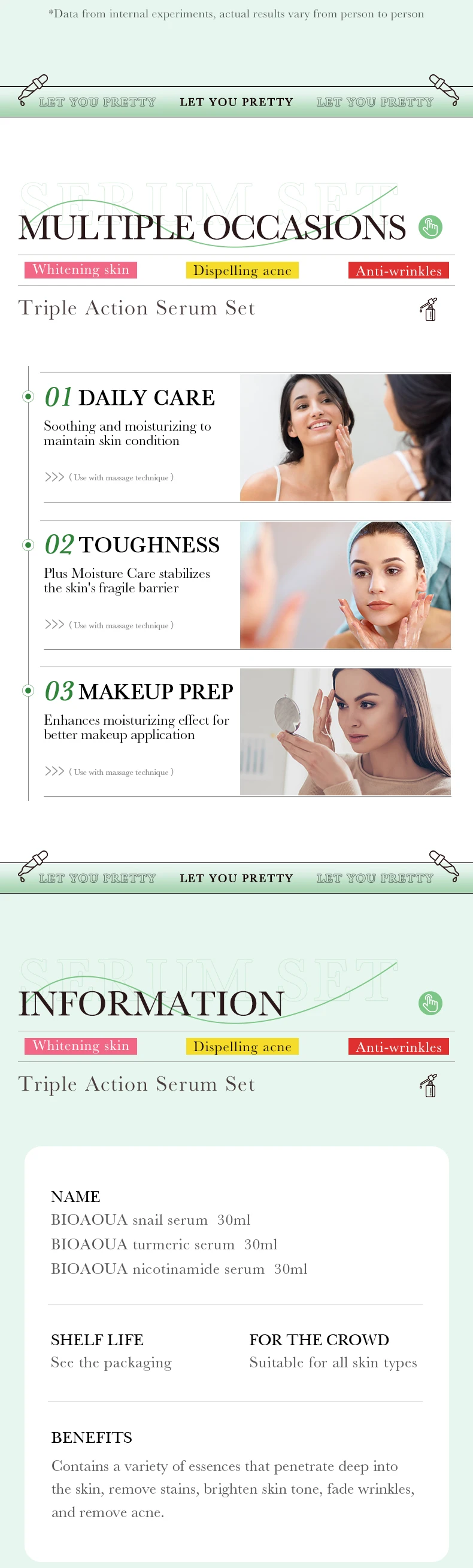 product bioaoua brightening essence kit snail turmeric niacinamide essence set for glow skin-10