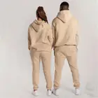 Unisex 2021 Jogging Suit 100% Cotton Sweatsuit Thick Heavy Tracksuits Unisex Sweatpants And Hoodie Set Men
