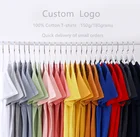 Fit Tshirt Printing Custom Logo Design Tee Shirt Custom Dtg Printing T-shirt Men Slim Fit Basic T Shirts Custom Printing