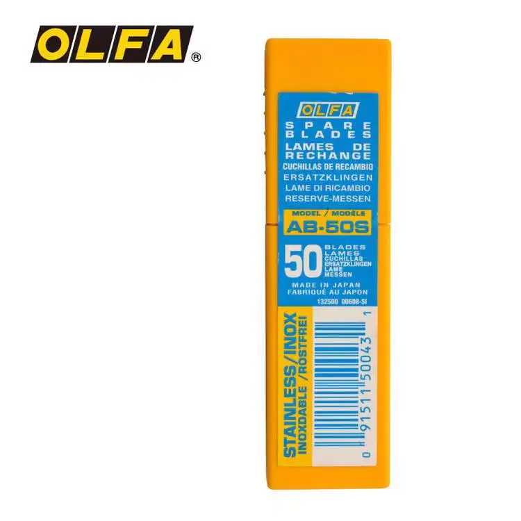 OLFA 9mm Snap Off Replacement Blades, 50 Blades (650 Segments) AB-50S