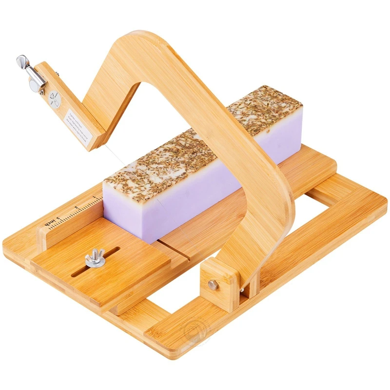 handmade diy manual bamboo wooden 12 wire soap bar multi making slicer cutter supplies for loaf candles cheese butter