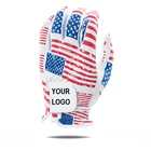 Custom Women's Print Flower Golf Gloves Breathable Fabric Leather Golf Gloves