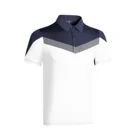 Polo Shirt O-neck Collar Shirts Men Polo Shirt Polyester Spandex Custom Polo Men Moisture Wicking Sport Golf Polo