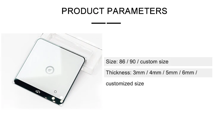 Customized high-end hotel home smart touch switch panel, central ring hollow transparent design tempered glass panel